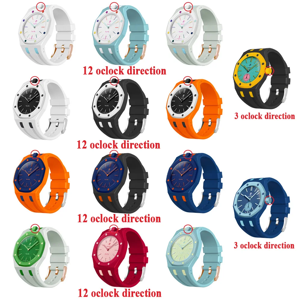 For Swatch x AP Royal POP Silicone Strap Bracelet Royal Oak Silicone Watch Case Various Colors Choose From Suitable For As Gifts