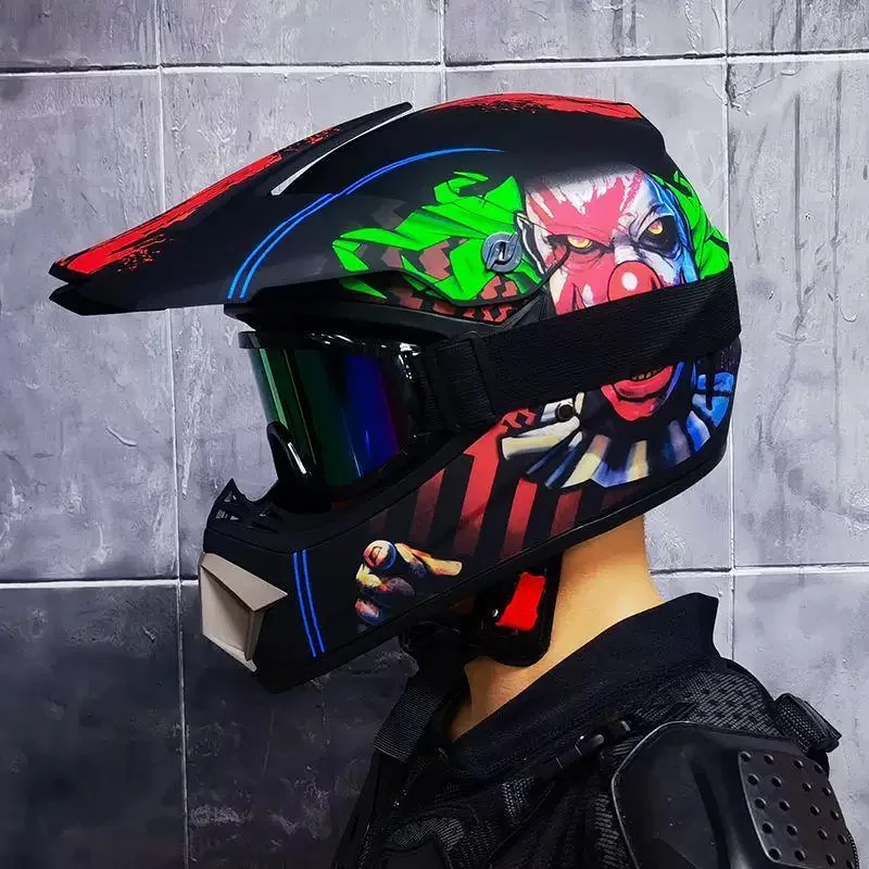 Helm Motor Balap Off-road Diskon Besar Helm Pria Moto Sepeda Downhill AM DH Cross Para Moto Anak Helm Motocross DOT