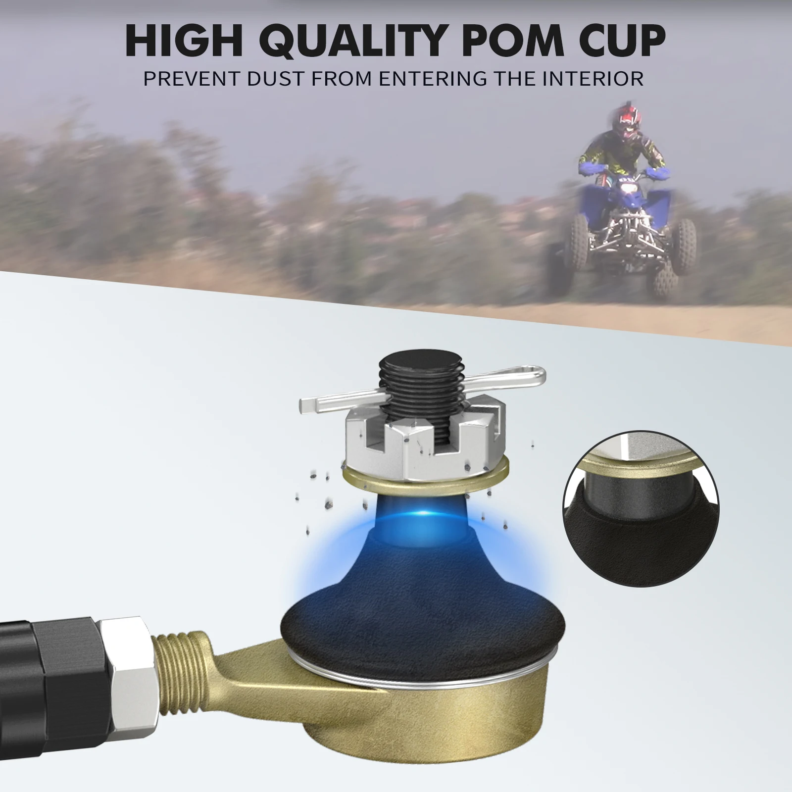 NICECNC für Yamaha Blaster 200 YFS200 1988-2006 Spurstangenkopf- und Kugelgelenk-Set aus Aluminium, ersetzt 1UY-23841-01-00, ATV-Zubehör – Detail 6
