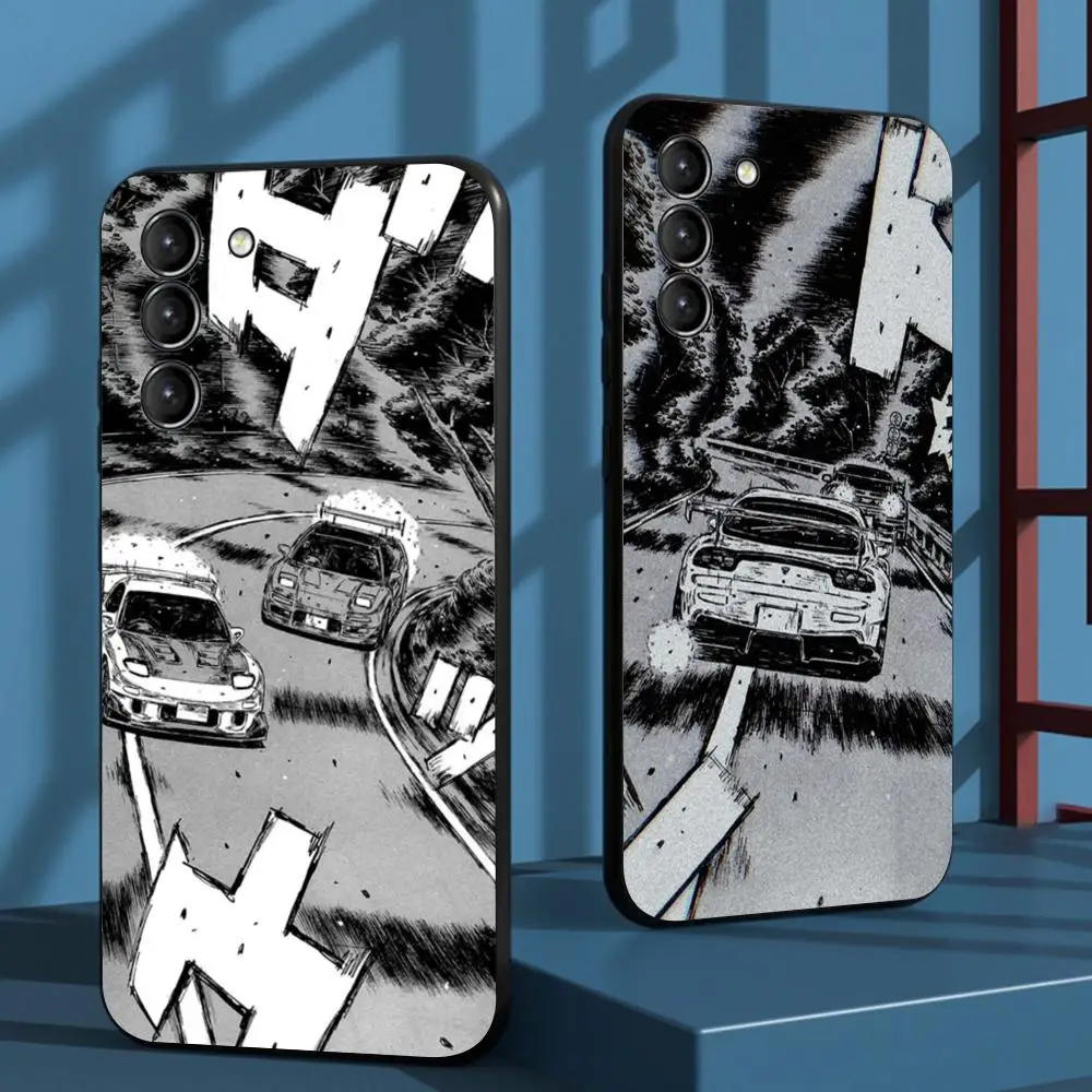 Initial D Super cool racing pattern  Phone Case For Samsung Galaxy S25 S24 S23 S22 S21 S20 Plus Ultra Note20 Soft Black