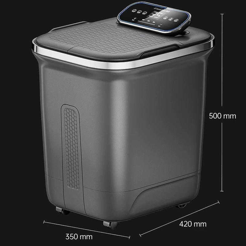 Electric Foot Bath Bucket Vibration Sterilization Foot Spa Bubbles Surfing Massage for Relieve Pressure Relaxation Foot Massager