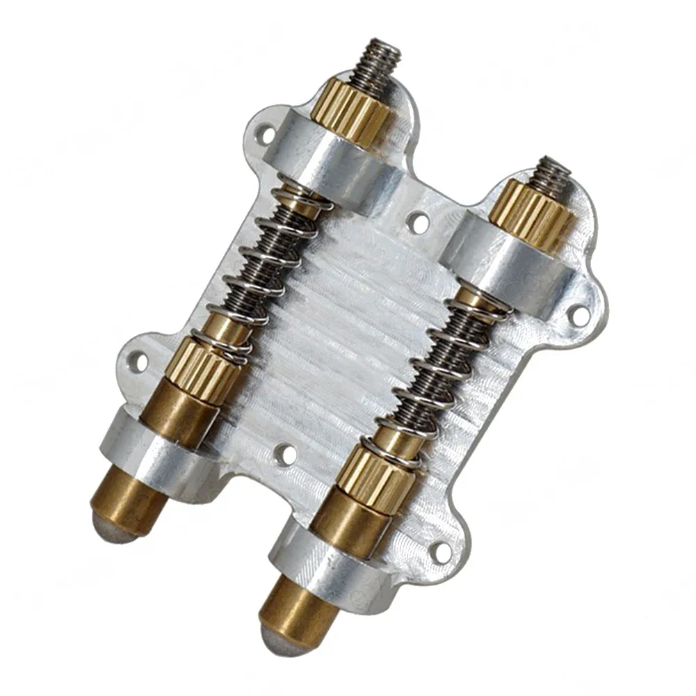 Electric Guitar Double Tremolo Bridge Made of Brass for Stabilizer Stopper Device and Tuning Stability Enhancement