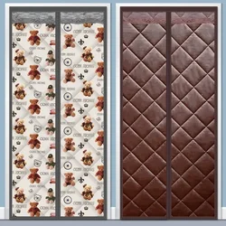 Winter Anti Cold Insulating Curtains for Front Door Magnetic Screen Warm Insulated Thermal Door Curtain for Bedroom Shop Drapes
