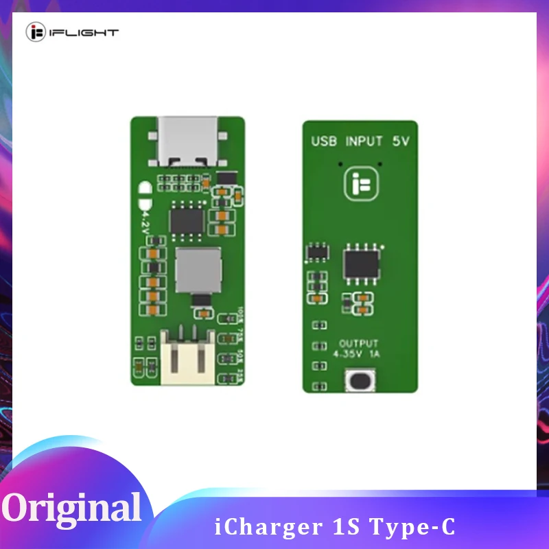 iFlight iCharger 1S Type-C バッテリー充電器 USB電源対応 LiHV 1Sバッテリー FPVパーツ用