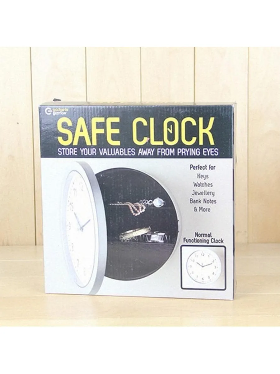 Wall Clock Safe Box Secret Stash Security Secret Key Hidden Safe Lock Money Compartment Cash Hide Case Storage Locker For Home
