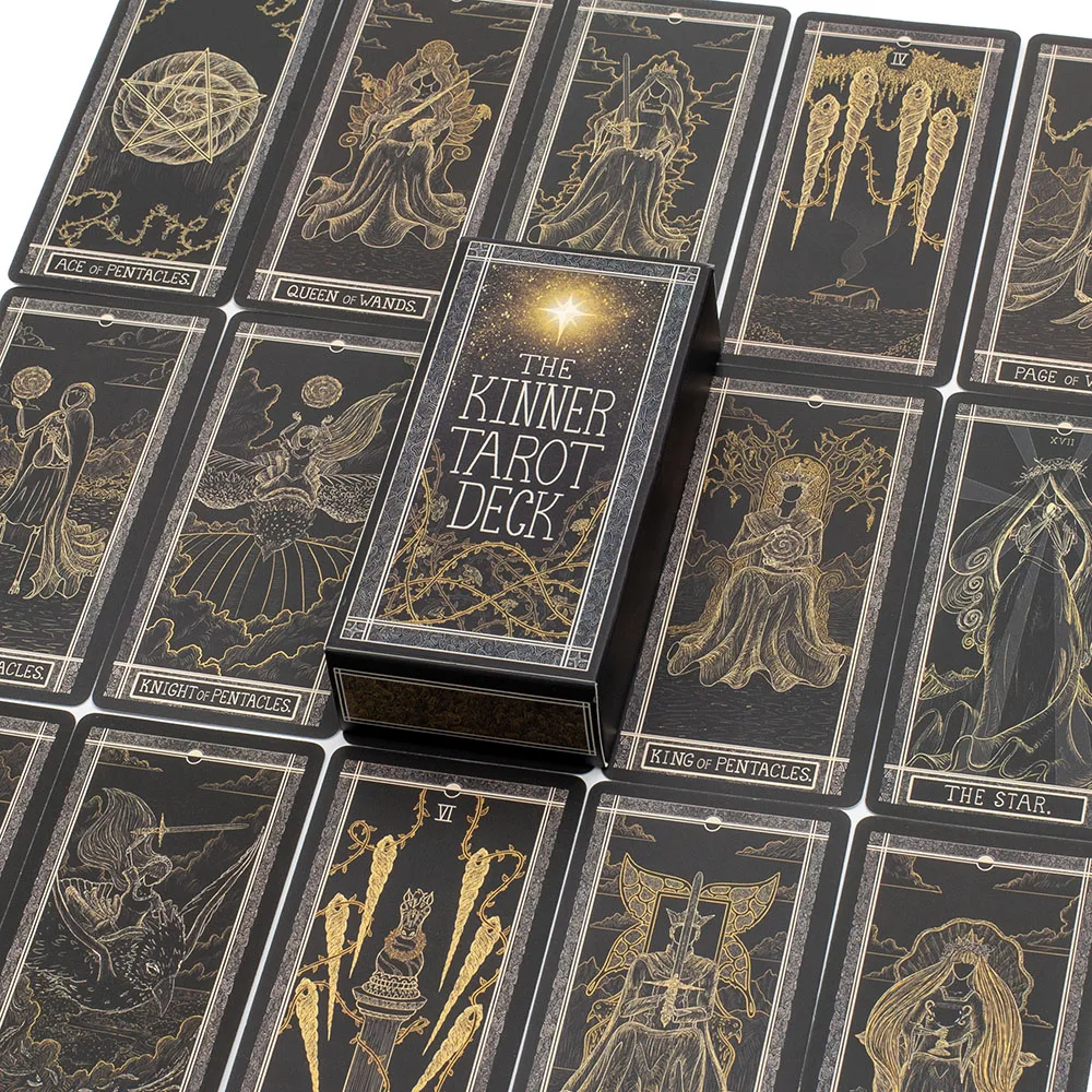 The Kinner Tarot Deck 11.3*5.5CM English Version Board Game with 78 Cards for Beginners and Enthusiasts