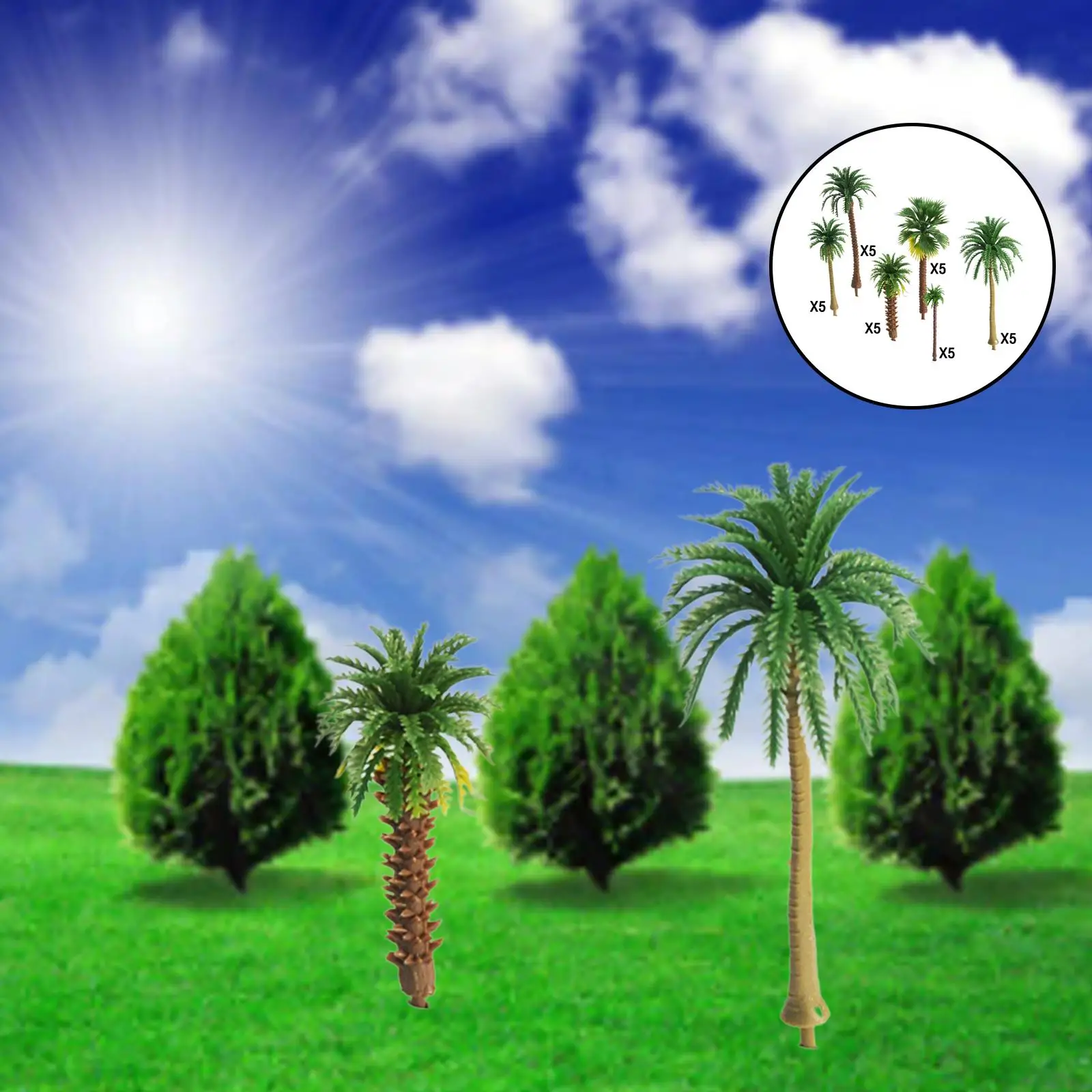 

Mini Plastic Landscape Model Trees Realistic Tree Decoration for Diy Architectural Sand Table and Railway Scenery