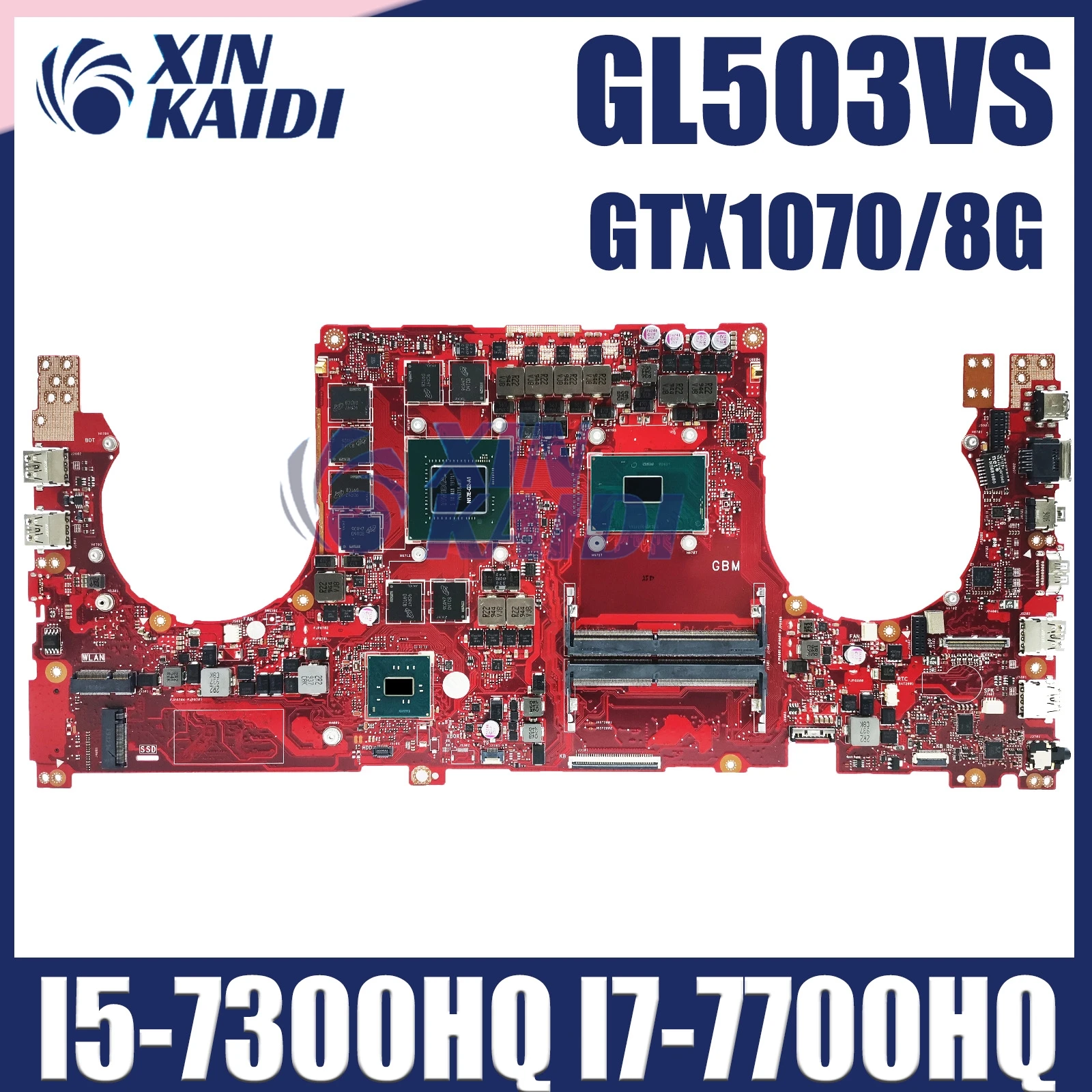 

GL503VS Laptop Motherboard For ASUS ROG Strix Scar Editi GL503V GL503 Mainboard with I7-7700HQ GTX1070/8G 100% Fully Tested