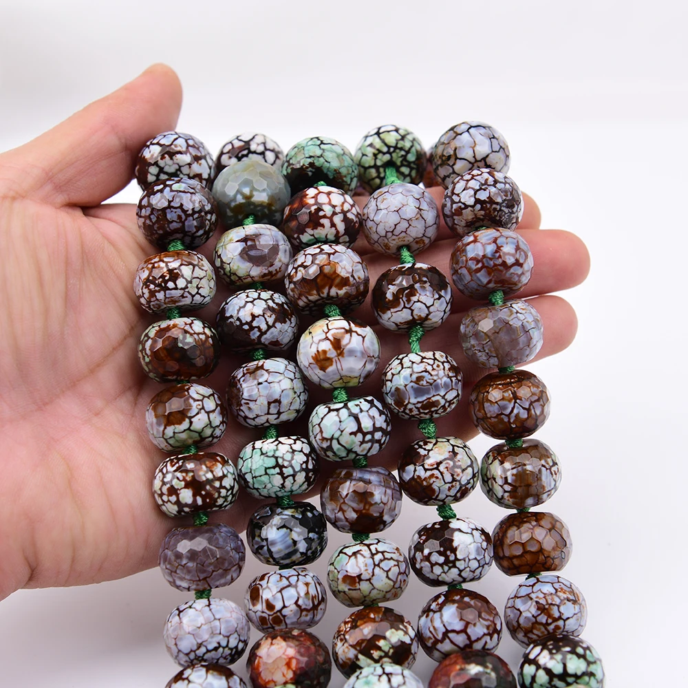 APDGG 15x20mm Natural Mix Green Dragon Vein Agate Wheel Shape Cutting Nugget Loose Beads 16