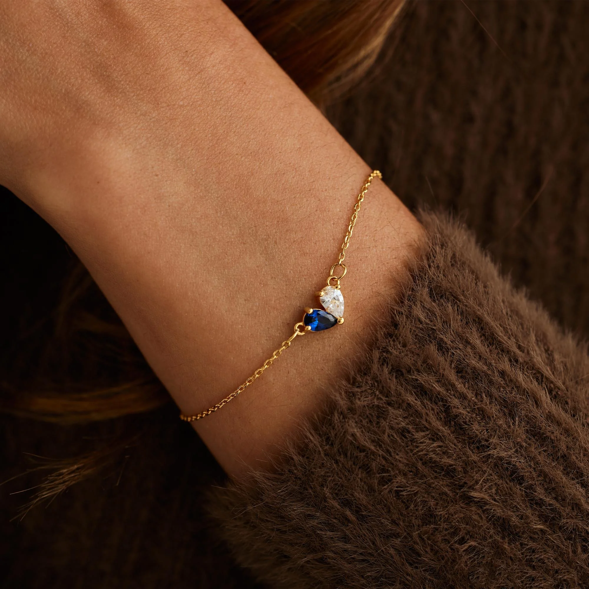 

Custom Heart Bracelet with 2 Birthstones for Mother And Daughter Personalized Gift for Her Jewelry