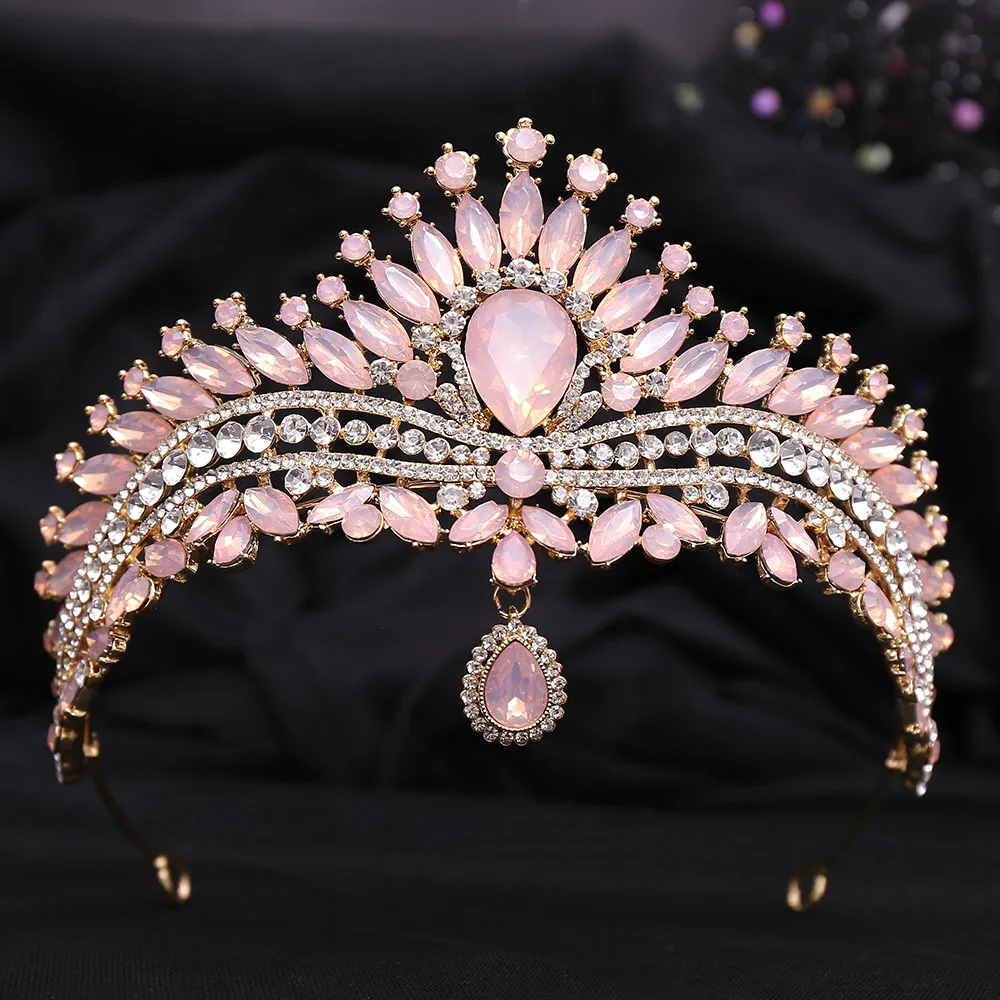 

Bride crown tiara crystal eyebrows falling from Japan and Korea wedding dress accessories 18th birthday crown hair accessories