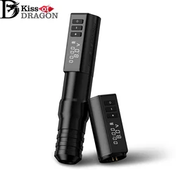 Kiss of Dragon Wireless Tattoo Machine Pen Professional Coreless Motor 2400mAh Large Capacity Battery For Tattoo Artists