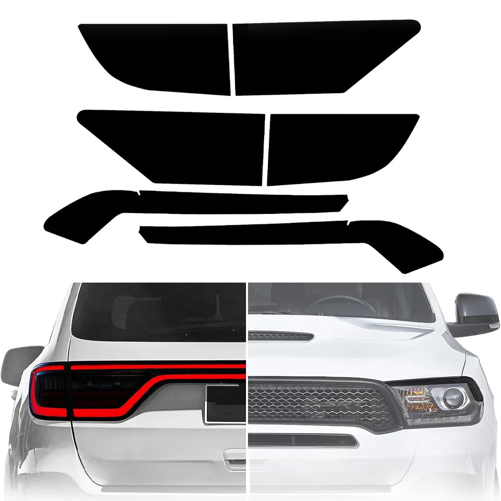 

Smoked Car Headlight Taillight Decorative Cover Trim Film for Dodge Durango 2014 2015 2016 2017 2018 2019 2020 2021 Accessories