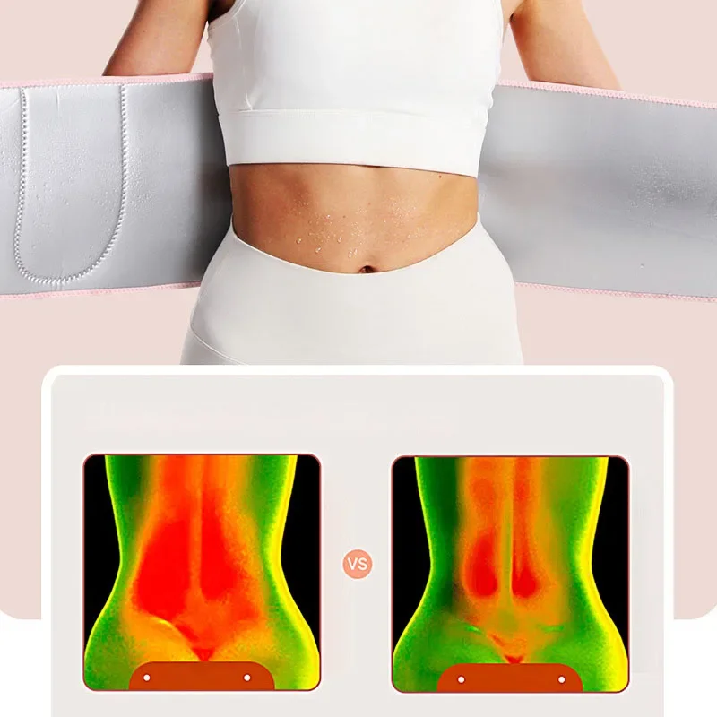 Guudia Waist Trainer Corsets Body Shaper Belt Heat Trapping Silver Lined Fat Burn Body Building Corsets Stylish Pink Gym Belt