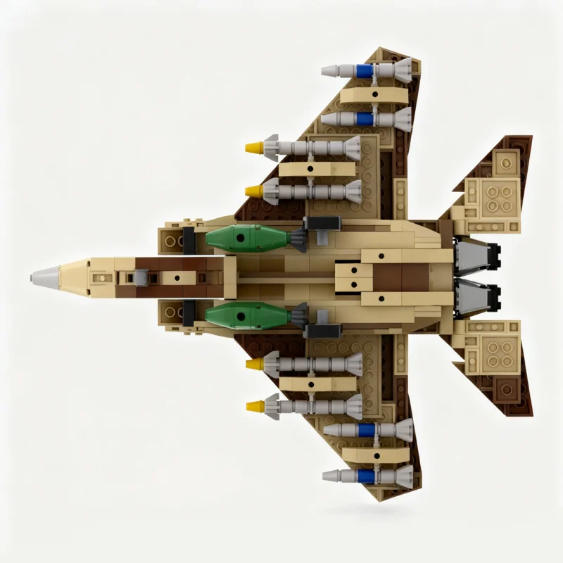 500ピース MOC F ストライクイーグル 1/10スケール シティ空港モデル 組み立てブロック おもちゃ DIY クリエイティブ クリスマスギフトアイデア ブロック 子供 誕生日プレゼント