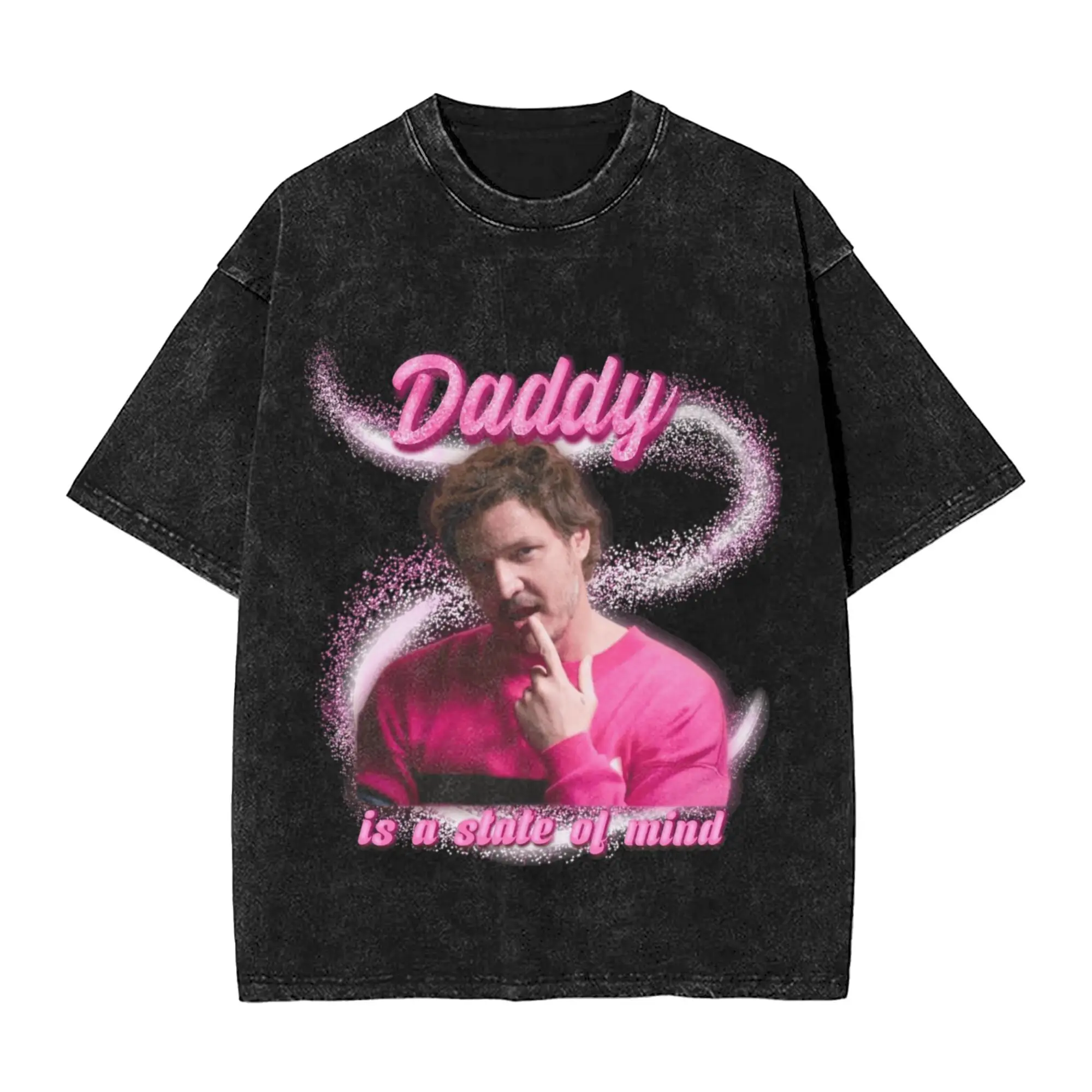 

Витая футболка Pedro Pascal, мужские потрясающие хлопковые футболки, летние модные футболки с круглым вырезом, свободные топы большого размера