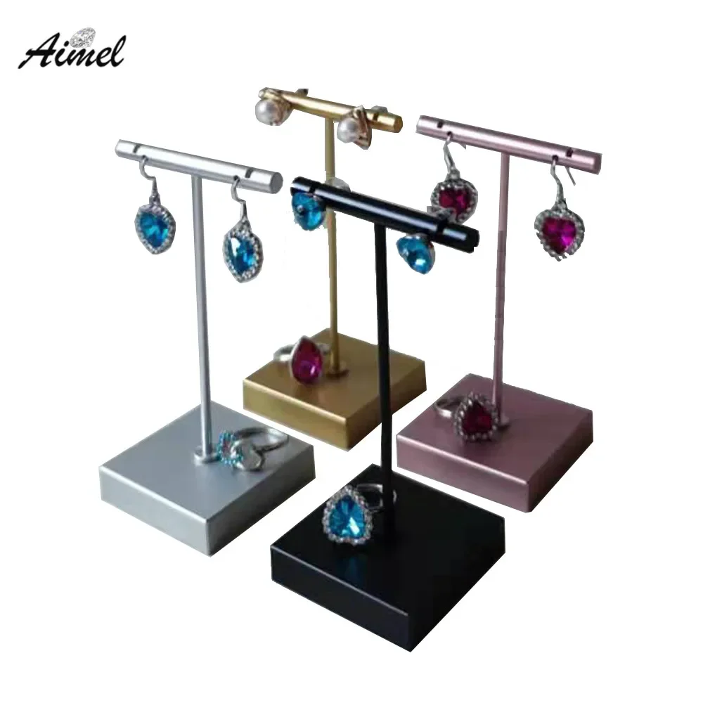 Présentoir pour boucles d'oreilles et bijoux, organisateur suspendu pour bagues en métal, étagère de rangement pour clous, Piercing, bijoux, barre en T, étui 11cm