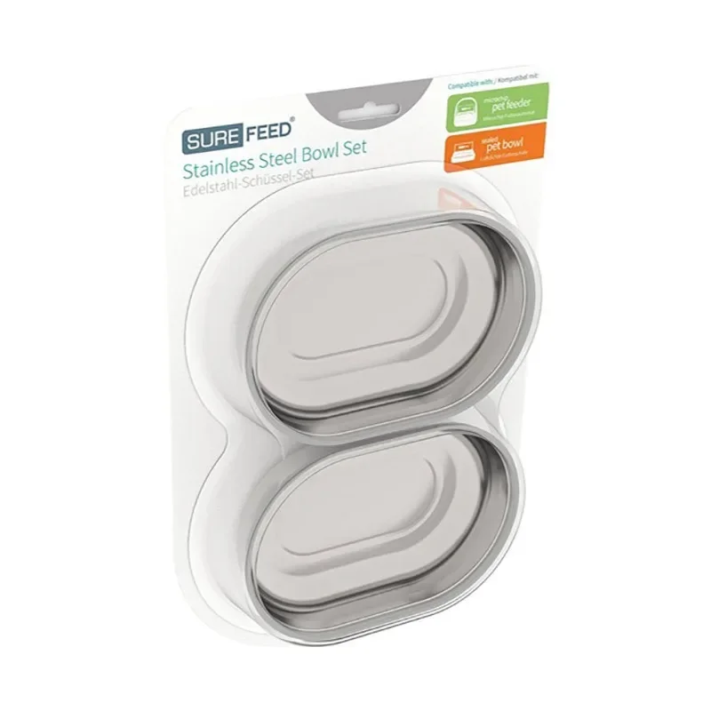 

Набор стальных мисок Sure Petcare SureFeed, совместимая кормушка для домашних животных SureFeed Microchip, герметичная миска для домашних животных SureFeed Connect и герметичная миска для домашних животных