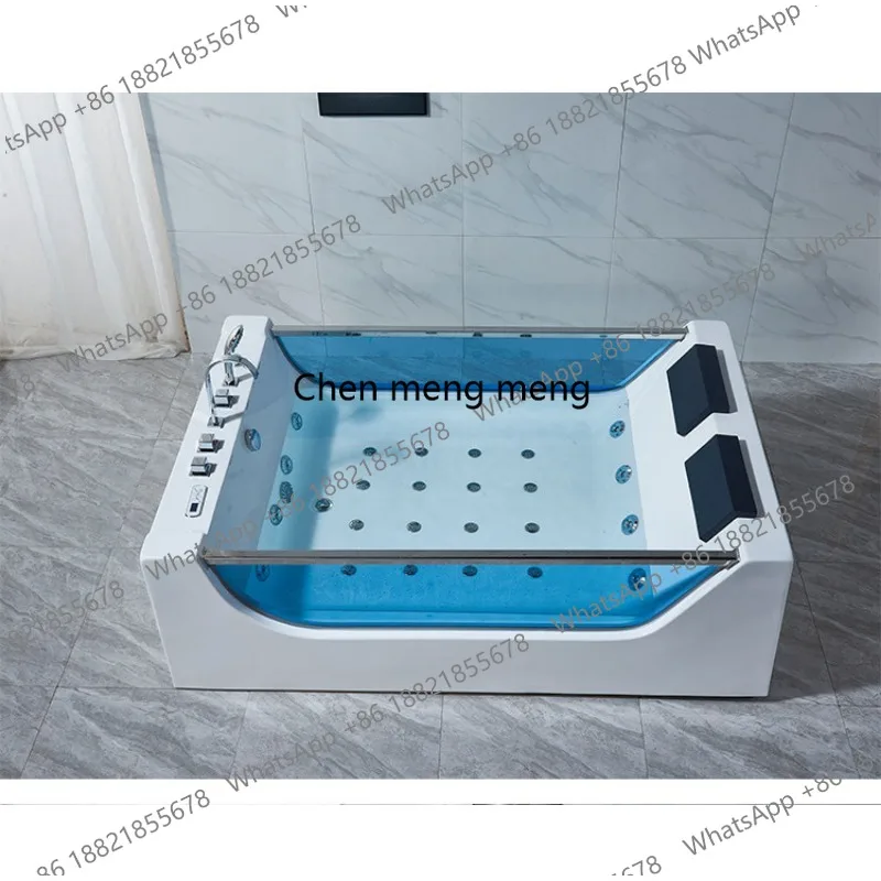 

Double deluxe bathtub, integrated acrylic sea view glass jacuzzi constant temperature