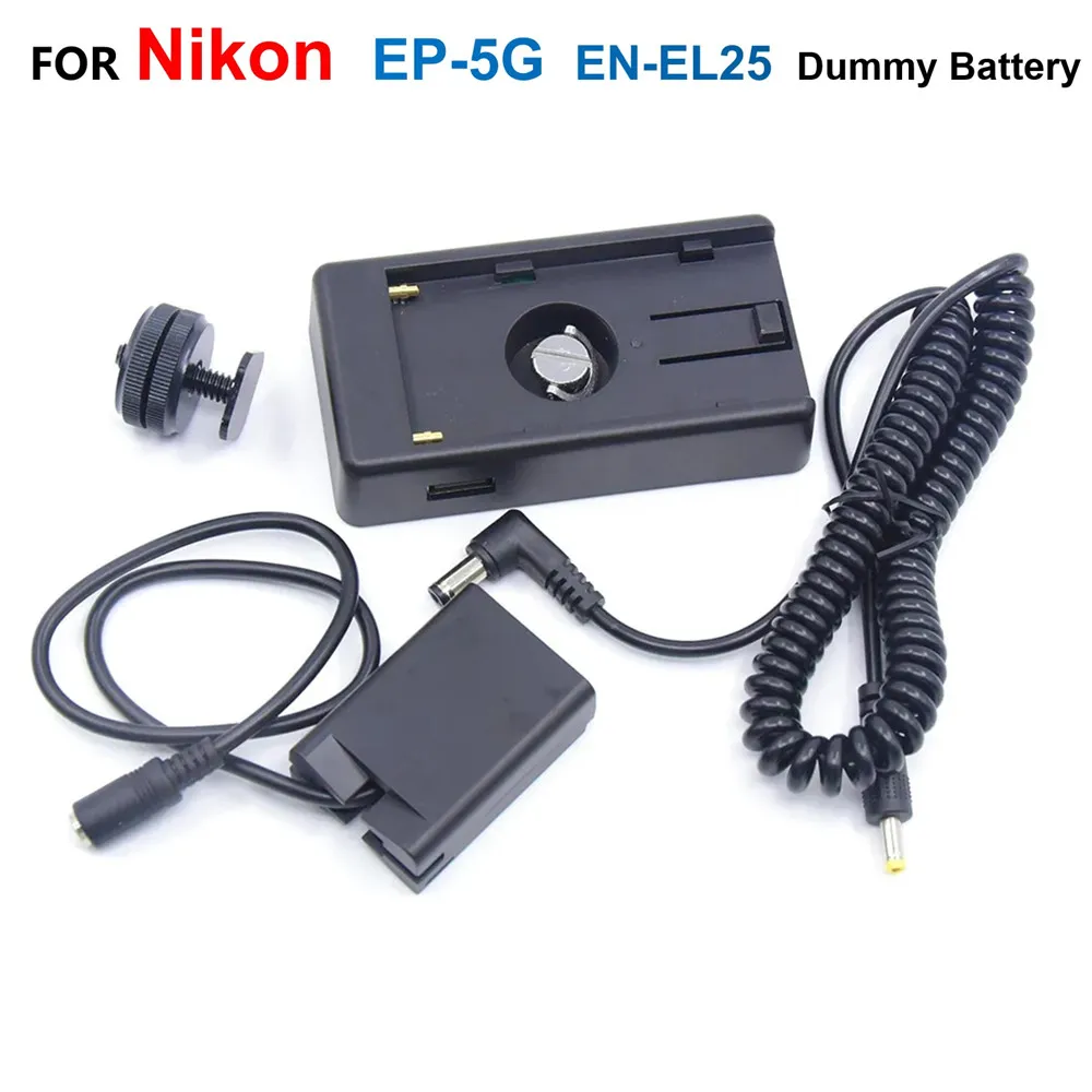 EP-5G EN-EL25 ENEL25 Dummy Battery With NP F550 F750 F960 F970 Battery Adapter Plate Kit For Nikon Z50, ZFC, Z30 Digital Camera