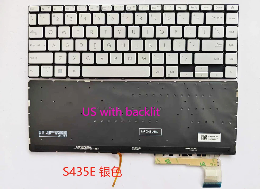 

Keyboard For ASUS VivoBook X435 X435EA S435 S435E S435EA S435EA-SB51 Silver with backlit US layout