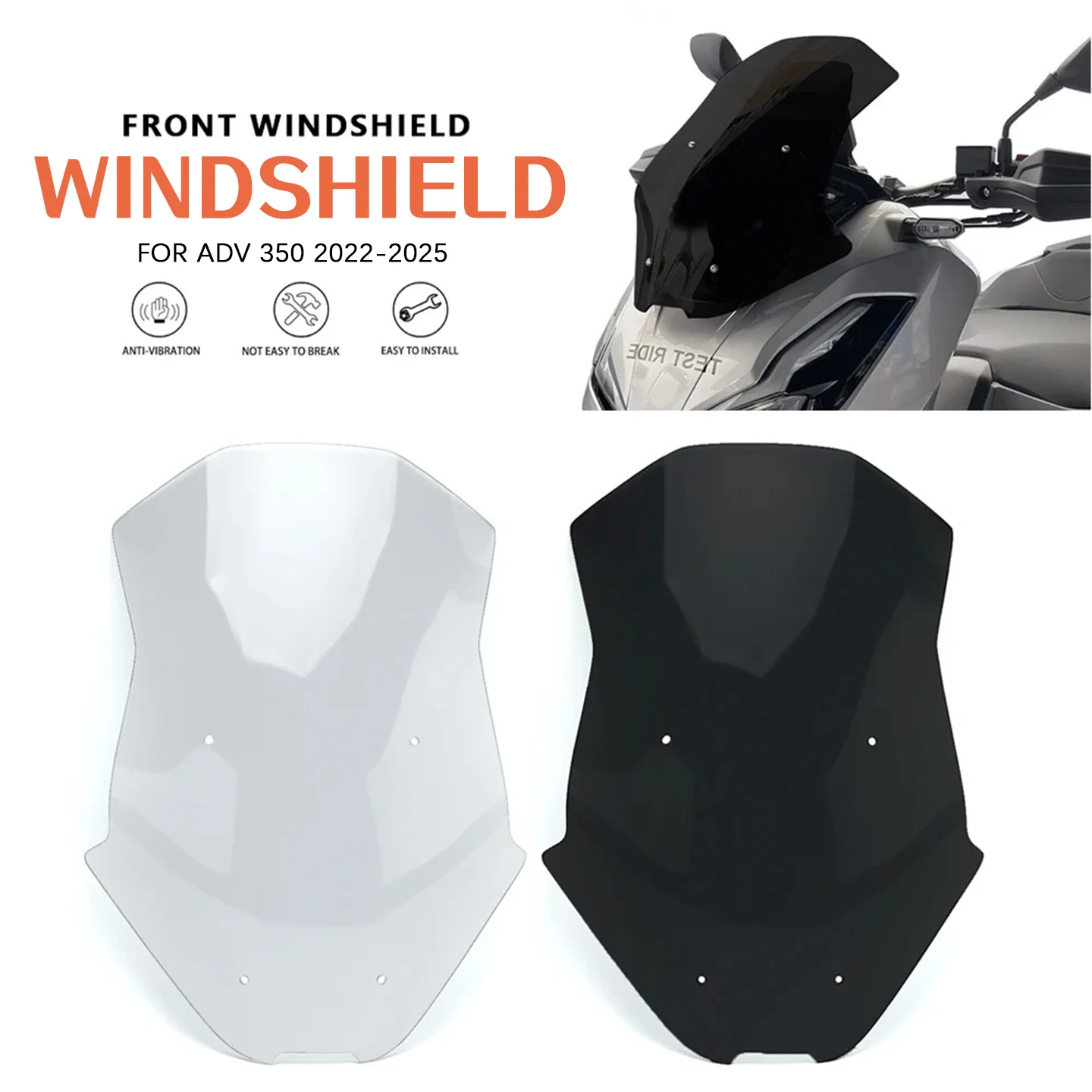 

Аксессуары для мотоциклов для HONDA ADV350 Adv350, новое акриловое лобовое стекло, кожух для переднего лобового стекла adv350 ADV 350 2022 2023 2024 2025
