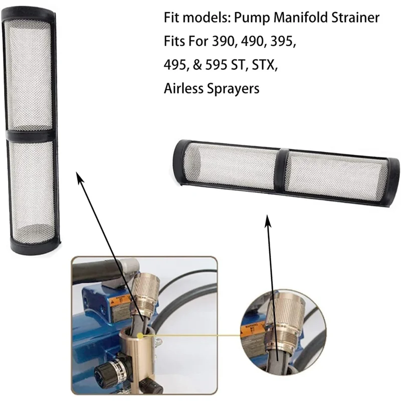 ABXF-15 個 246384 エアレスペイントスプレーフィルター 390 395 490 495 595 ポンプマニホールドストレーナー 60 メッシュ