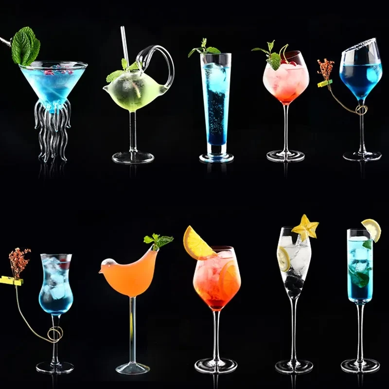 Creative Cocktail Glass Cup Martini Wine Cup Beer Juice Whiskey Boron  With Drinking bar Night Club Halloween Party Wedding