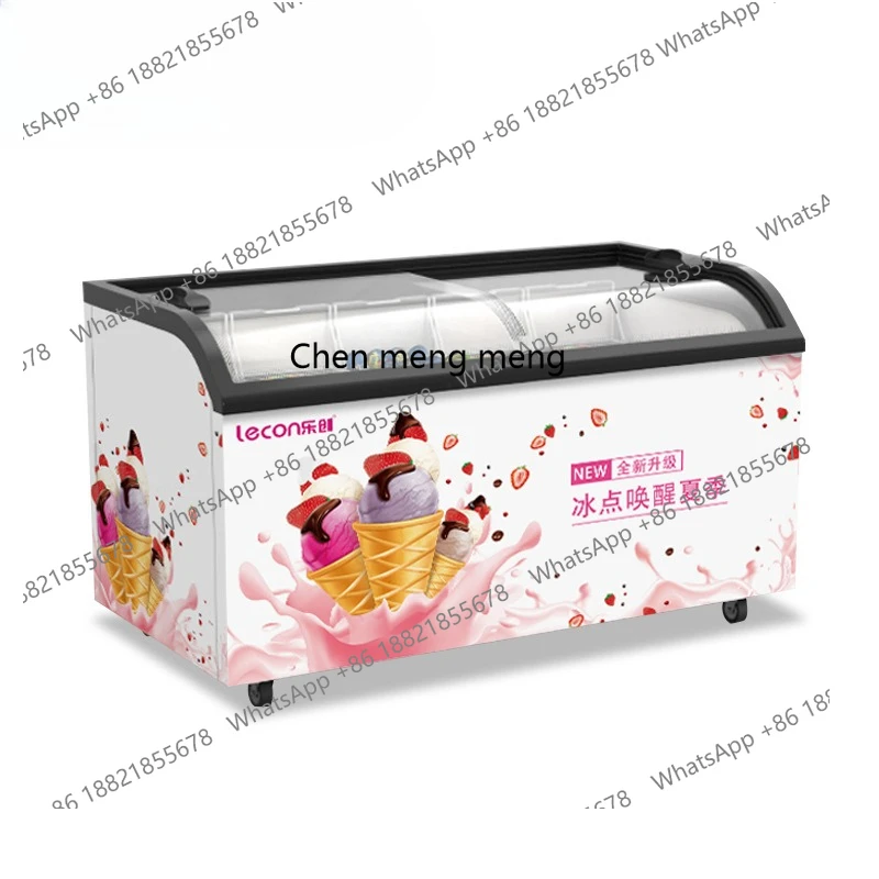 

Ice cream ice cream display cabinet Horizontal freezer Large capacity supermarket Commercial seafood cabinet