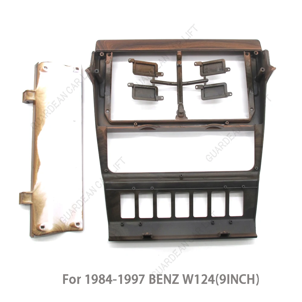 9 بوصة راديو السيارة Fascias ل 1984-1997 بنز Clase E W124 أندرويد إطار ستيريو لاعب 2 الدين رئيس وحدة لوحة داش تقليم
