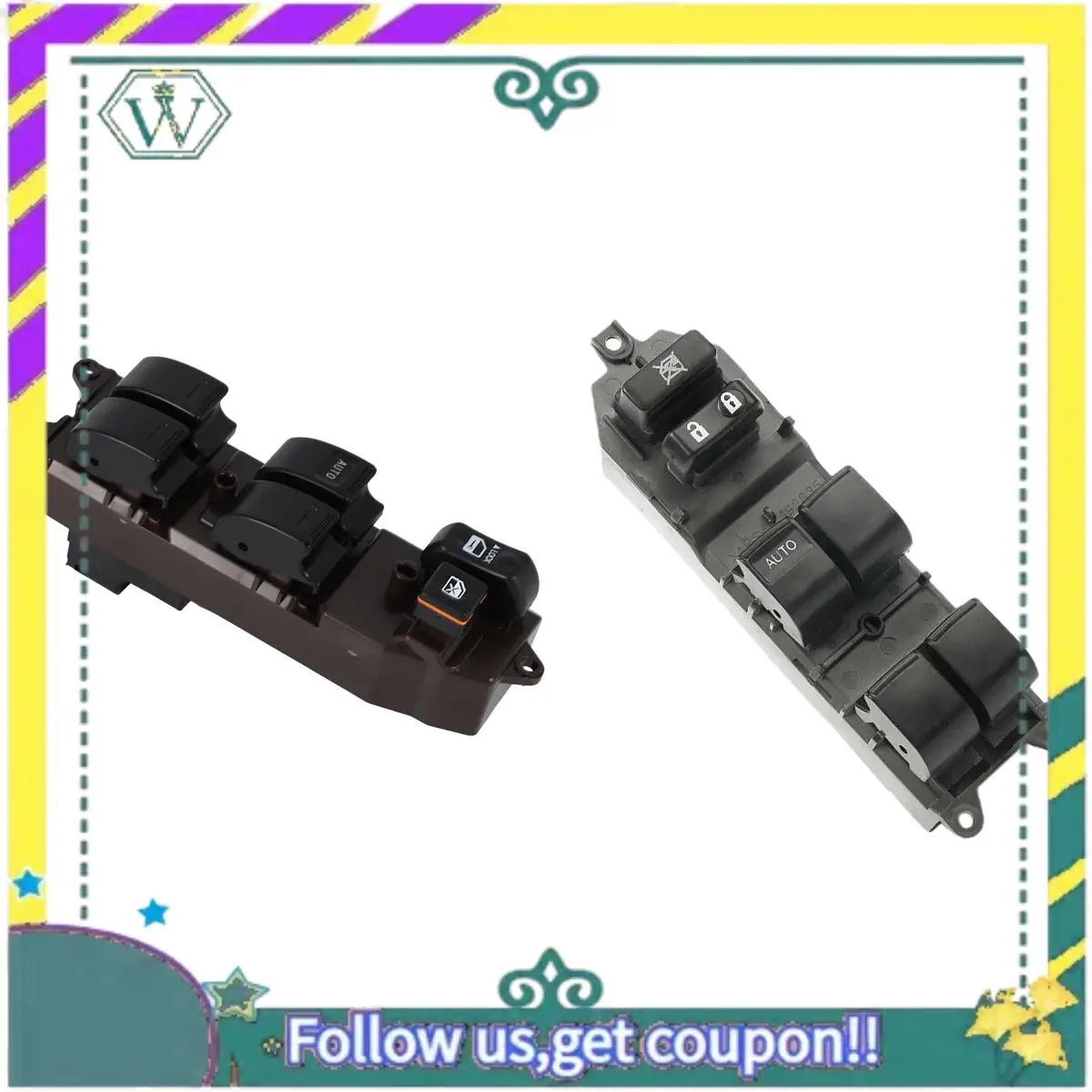 A82U-Front Side Master Power Window Switch For Toyota Corolla Camry RAV 4 84820-06100 With Power Master Window Switch