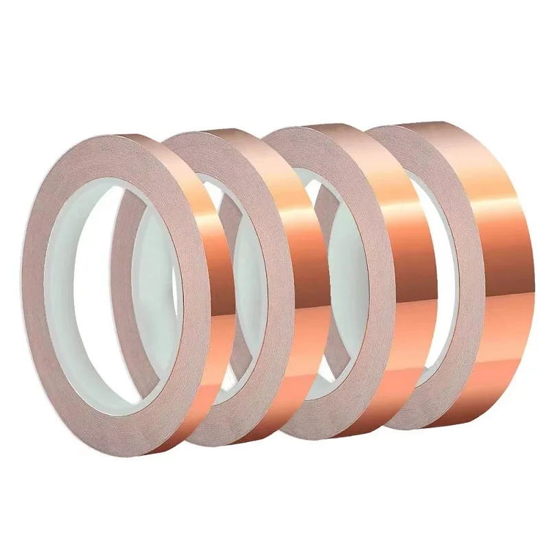 1PC Single Side Conductive Copper Foil Tape Strip Heat Resistance Tape For Guitar EMI Shielding Crafts Repairs Grounding Circuit