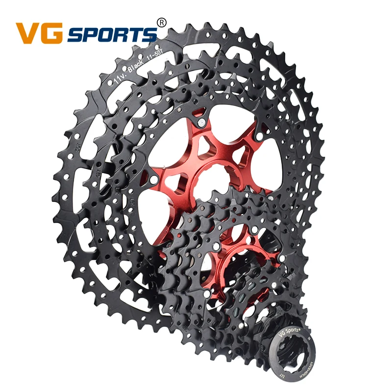 MTB Full Black Cassette 8 9 10 11 12 Speed Bicycle Freewheel 42/46/50/52T 8/9/10/11/12V Mountain Bike K7 Sprocket For Shimano HG