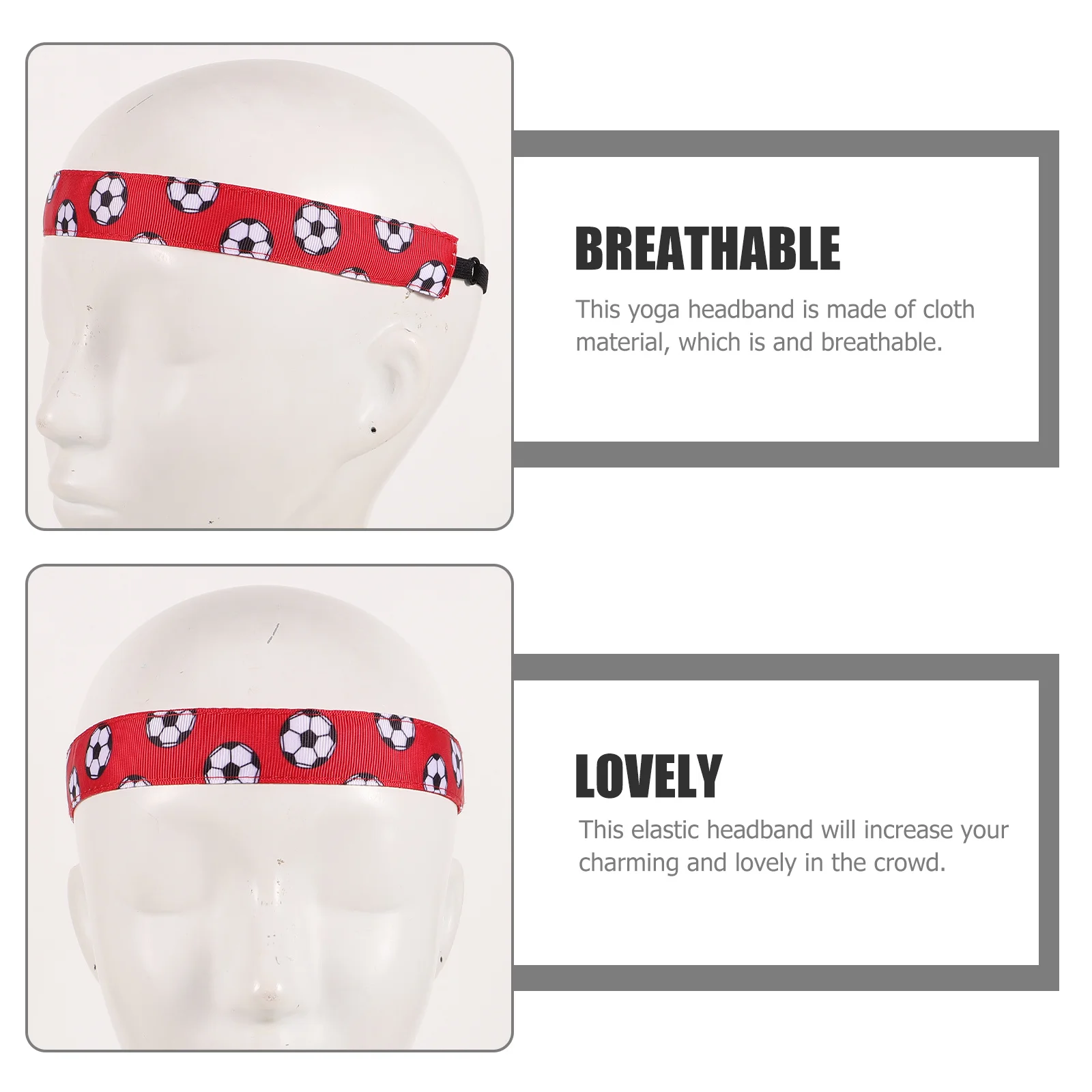 

4Pcs Elastic Candy Color Yoga Headbands Sweat Wicking Sports Hairbands Women Athletic Football Volleyball Workout Headbands