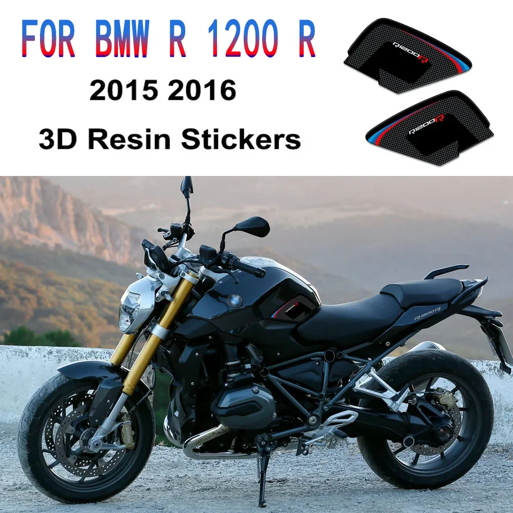 Motorcycle R 1200 R For BMW R 1200 R 2015 2016 3D Resin Tank Side Pad Sticker Waterproof Anti-scratch Protector Sticker