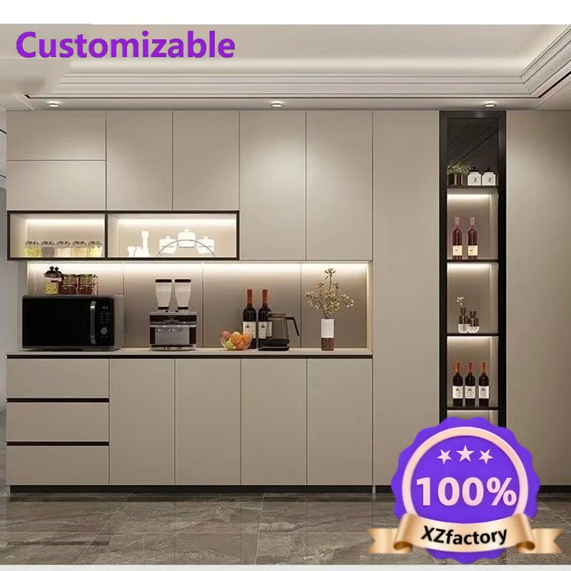 Factory Direct 2026 Top RatedEl mueble para vino y el mueble lateral de comedor integrado, contra la pared, moderno y sencillo,