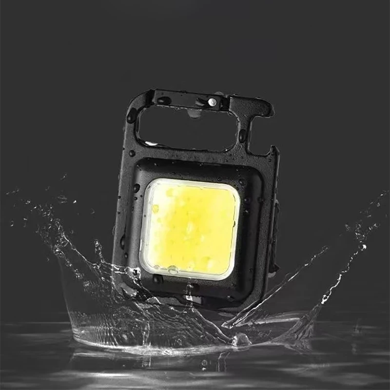 

Multifunctional LED Flashlight COB Work Light USB Charging Keychain Lights Portable Pocket Flash Light for Outdoor Camping Light