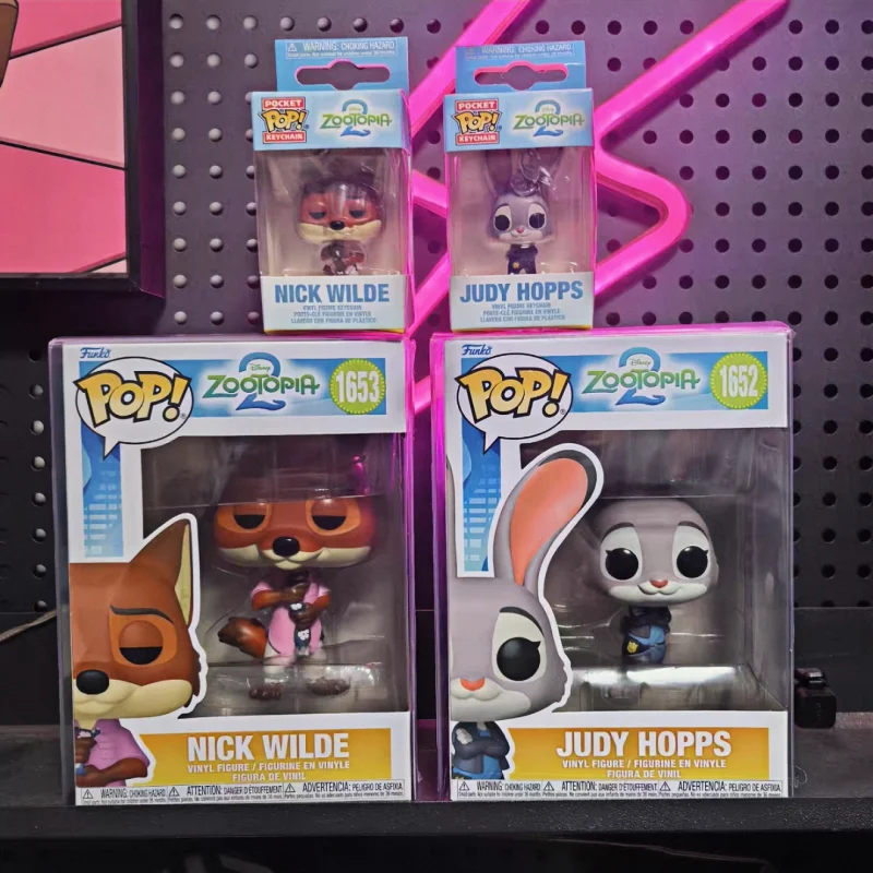 Funko Pop Original Disney Zootopia 2 Judy Hopps oficial de conejo y Nick Wilde Fox figura coleccionable regalo decorativo niños niñas