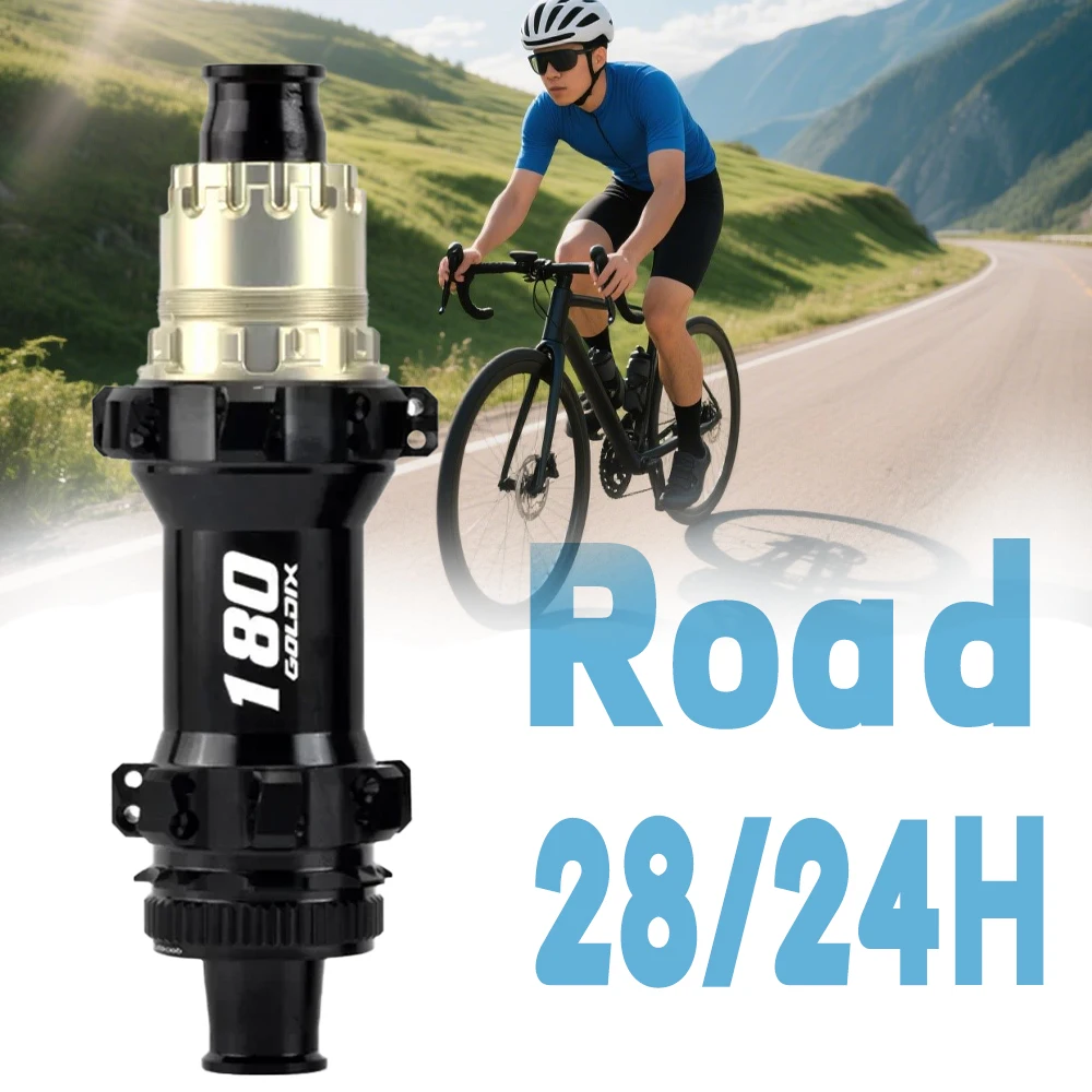 

GOLDIX R180 Cube 28 holes Bicycle Hub Ratchets 52T 28-hole 24-hole Front Rear Hub Road Bike Cube Pro7 Noisy XDR for Shimano
