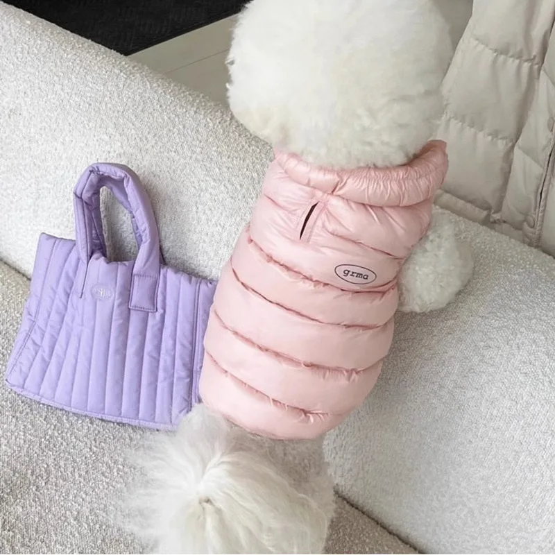 Ropa sólida a la moda para perros, chaqueta suave y cálida para perros, chaleco de invierno para cachorros, abrigo impermeable, chaqueta de plumón para gatos, disfraces para mascotas, suministros para Chihuahua