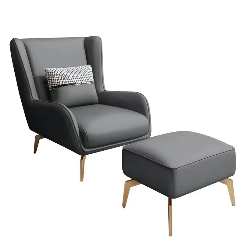 

Small apartment lazy single sofa chair concubine chair living room bedroom balcony leisure chair reclining backrest tiger stool