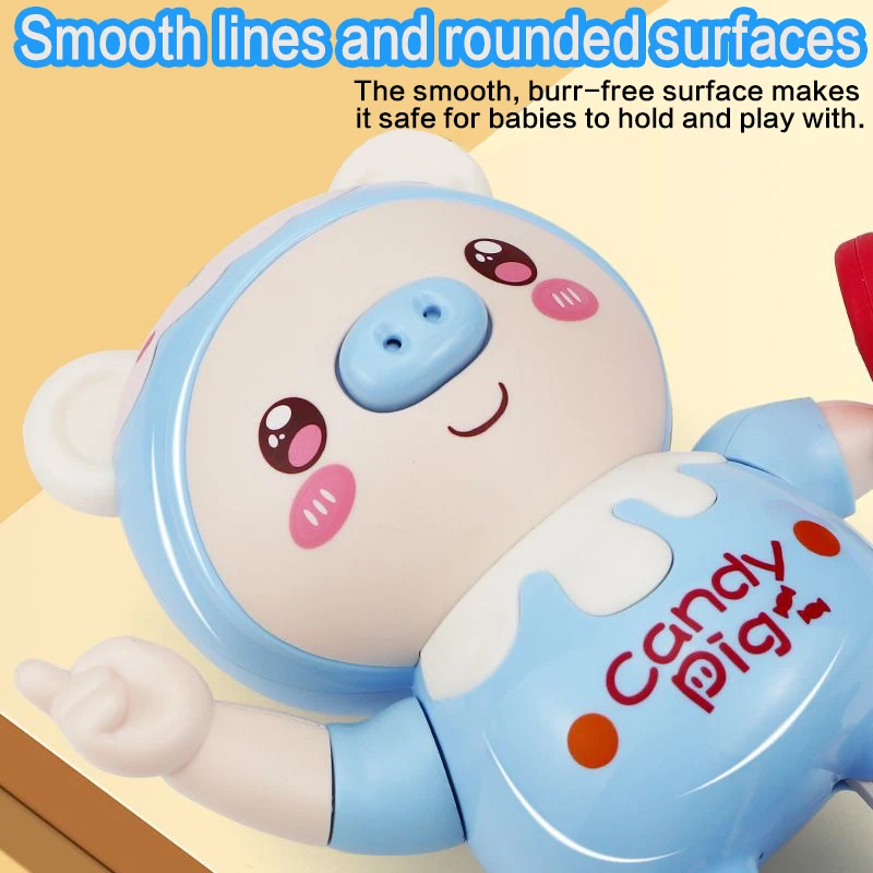 لعبة كاندي بيج الكهربائية للأطفال تتأرجح لليسار واليمين، صوت ملون وخفيف، لعبة هدية العيد المفضلة لدى الطفل