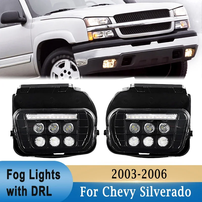 

Дневные ходовые огни для Chevrolet Silverado 1500, 2500, 3500, 2002-2006, 6000 ~ 6500K