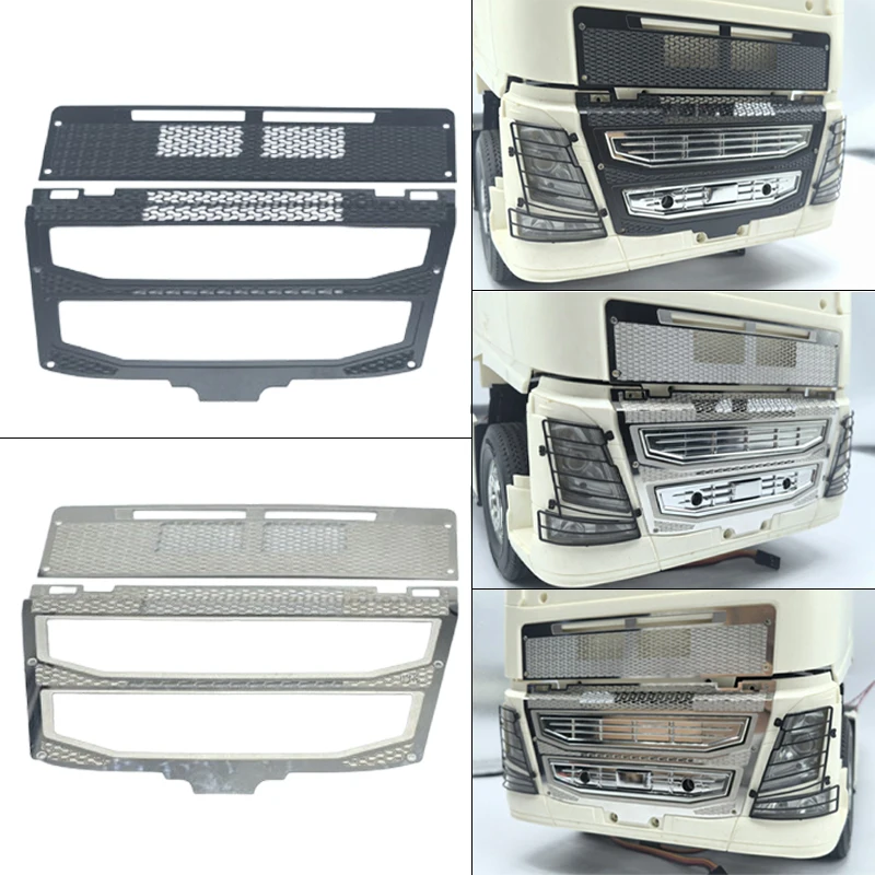 LED 1 pz Metallo Simulazione Copertura di Aspirazione Aria per 1/14 Tamiya RC Camion Auto VOLVO 56362 56375 56360 parti fai da te Giocattoli