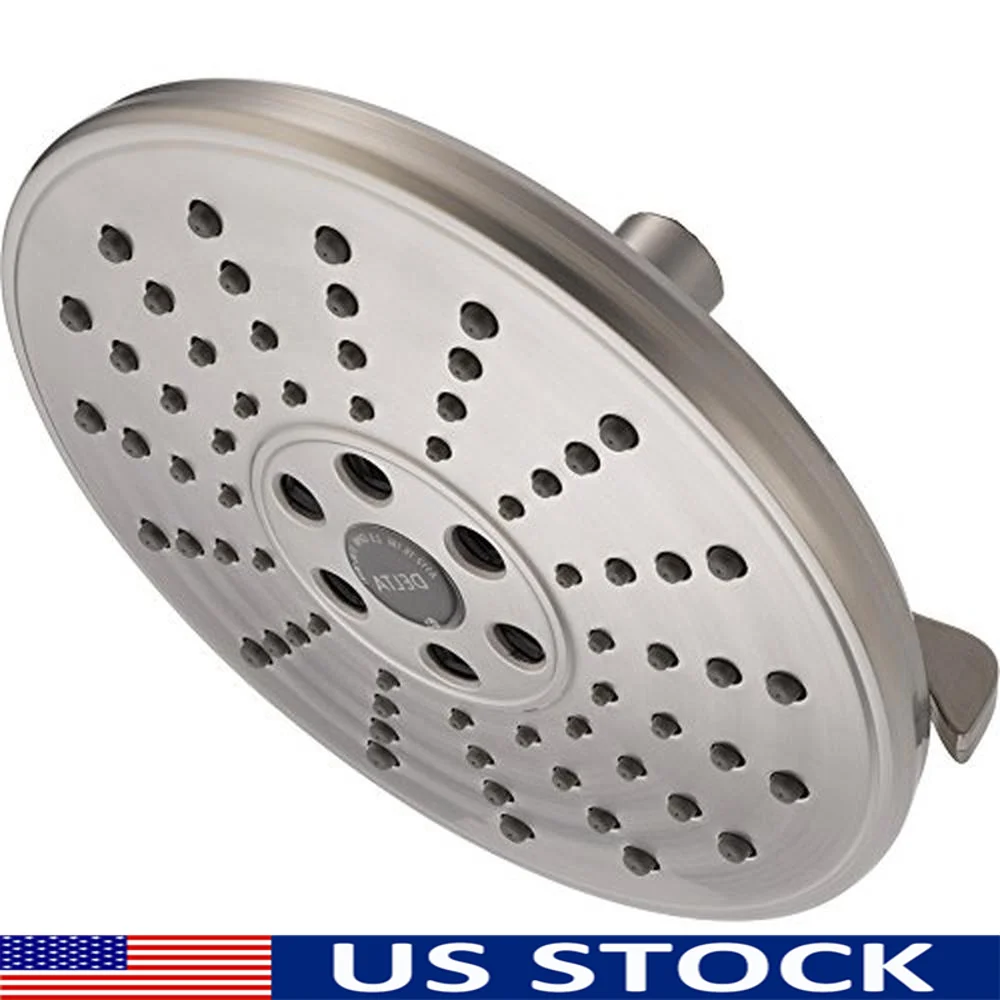 H2Okinetic Shower Head 3-Spray PowerDrench Stainless 52688-SS More Warmth Coverage Intensity Easy to Clean Full Body Spray Pause