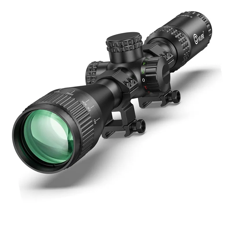 

3-9x40 AO Rifle Scopes Red and Green Illuminated Reticle SFP Rifle Scope for Hunting with 20mm Scope Rings For Picatinny Rail
