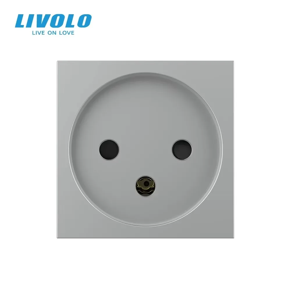 Livolo EU Standard Israel Power Socket, Without Glass Panel Metal Plate,AC 100~250V 16A Wall Power Socket No Metal Plate VL-C1IL