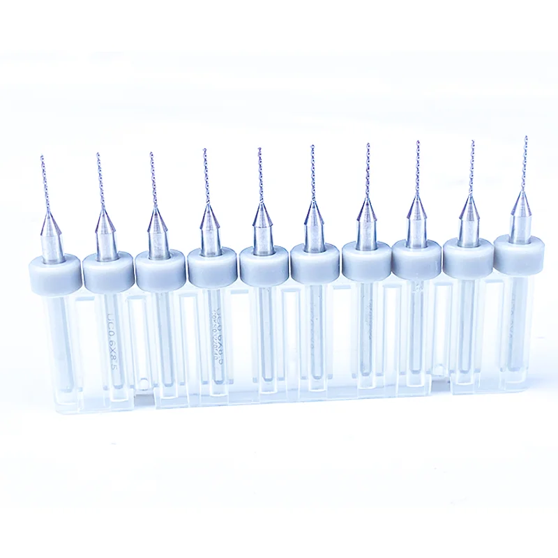 Mata Bor Mikro Karbida 0.3-1.2Mm Set Mata Bor CNC Mini Mata Bor Papan Sirkuit Cetak untuk PCB untuk Papan