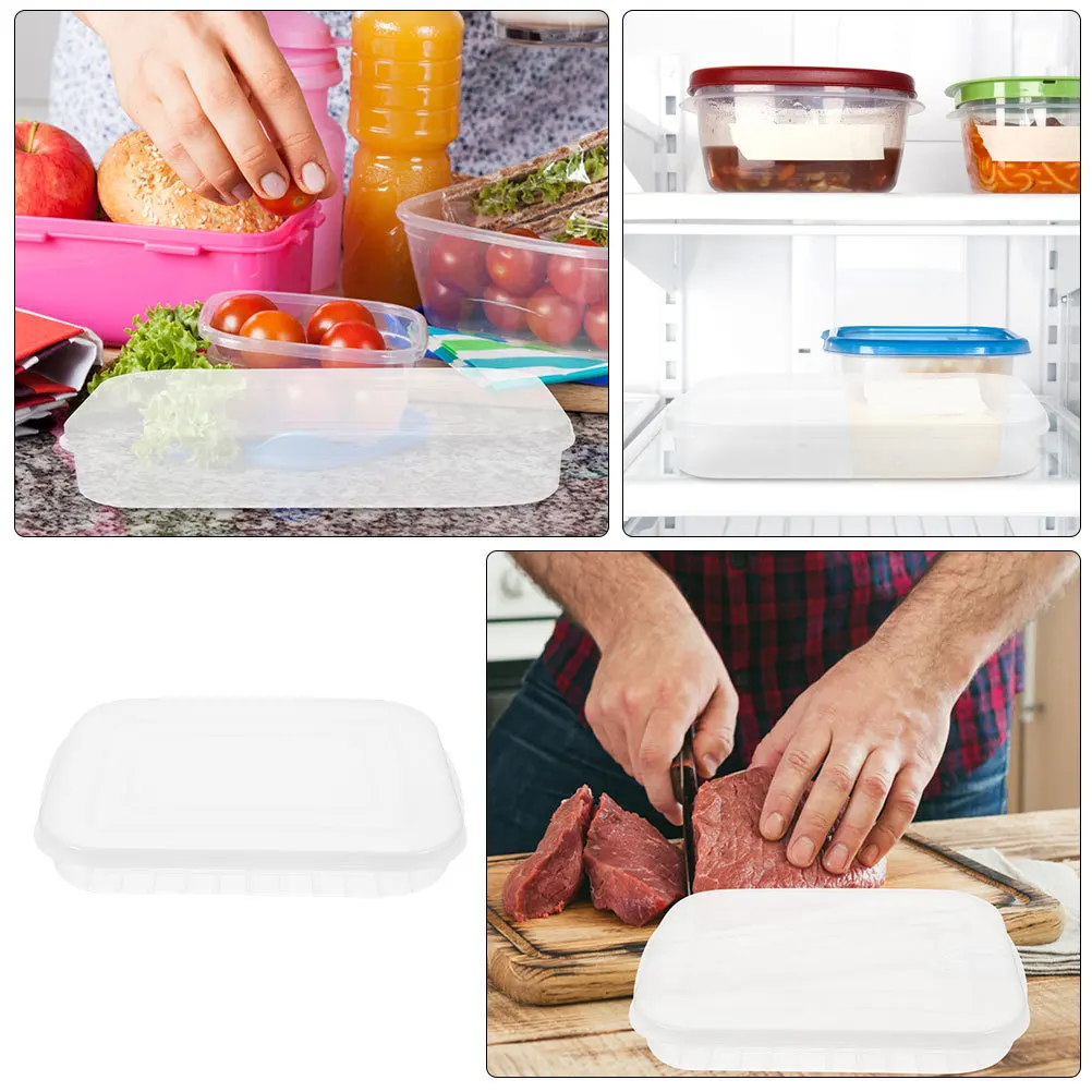 

6Pcs Fresh Preservation Box Reusable Plastic Fridge Organizer Multipurpose Food Storage Container for Bacon Cheese Meat