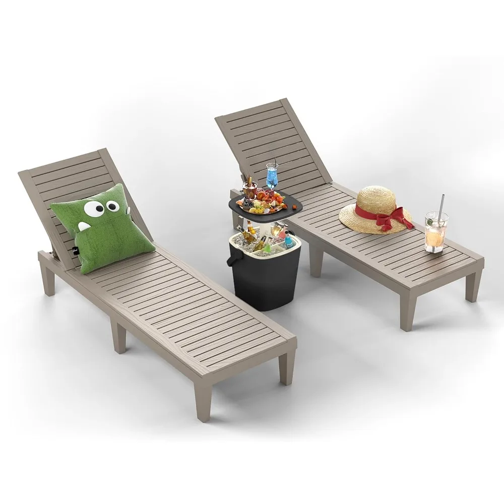 

Outdoor Lounge Chair Set (2 Chairs), 5-position Adjustable Backrest, Customizable